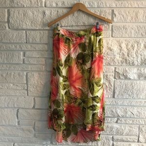 Asymmetrical Floral skirt